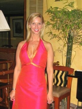 Vintage Thai Silk Hot Pink Cocktail Dress